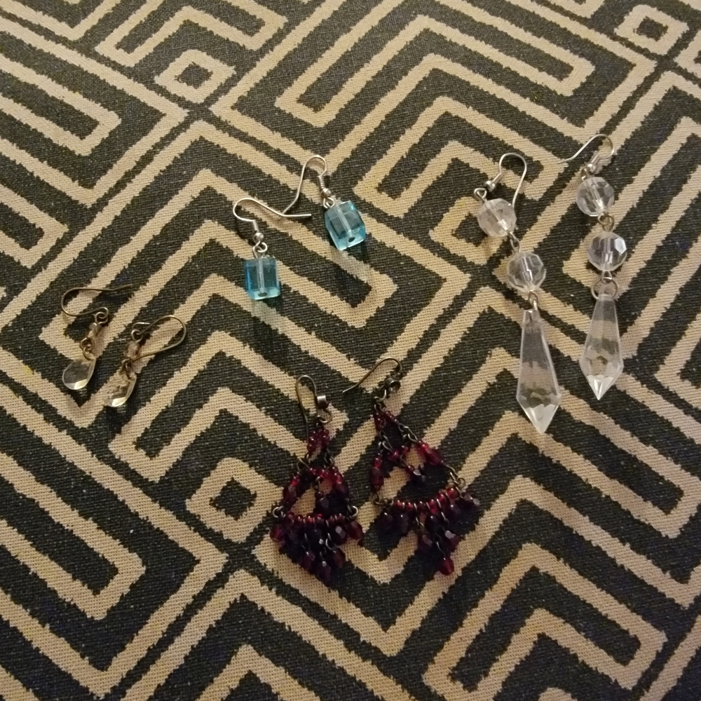 Dangle Costume Earring Bundle - 4 pairs